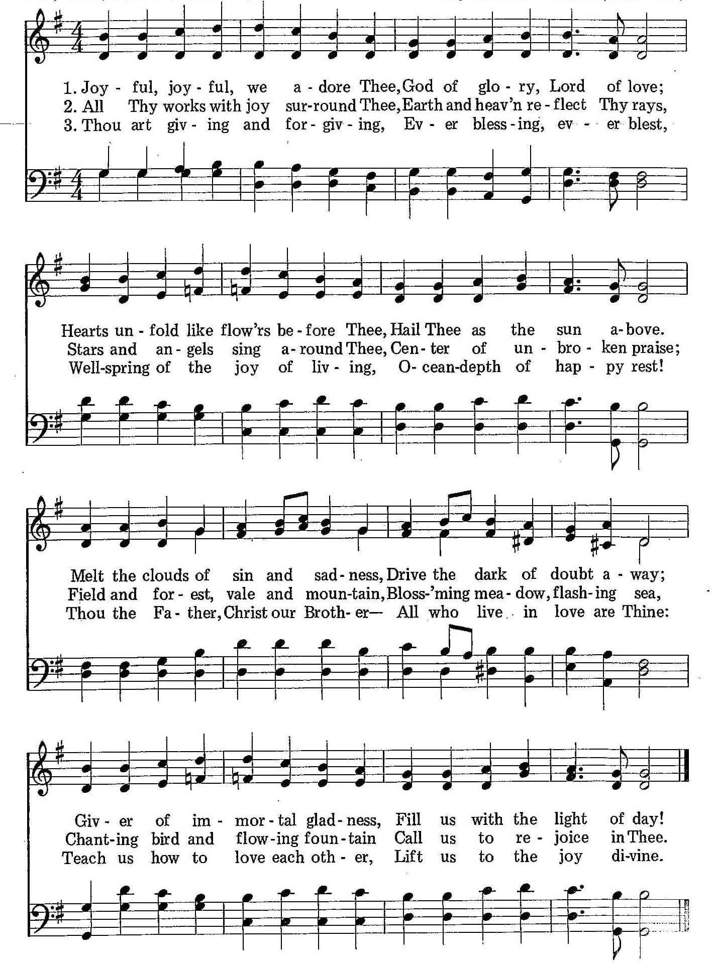 012 – Joyful, Joyful, We Adore Thee sheet music